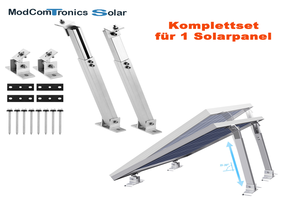 Solarpanel Montageset / Ständer für 1 Solarpanel / Verstellbar