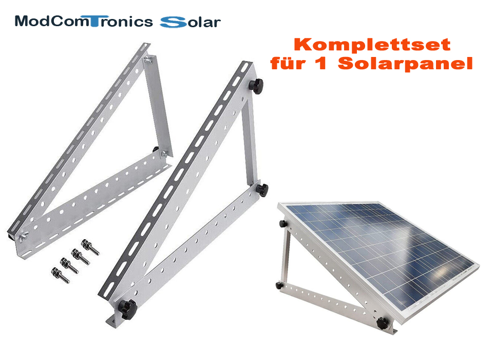 Solarpanel Montageset / Triangle Ständer 114cm für 1 Solarpanel / Verstellbar