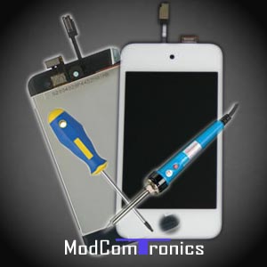 Ipod Touch 4 Reparatur / Komplett LCD Display Austausch in weiss